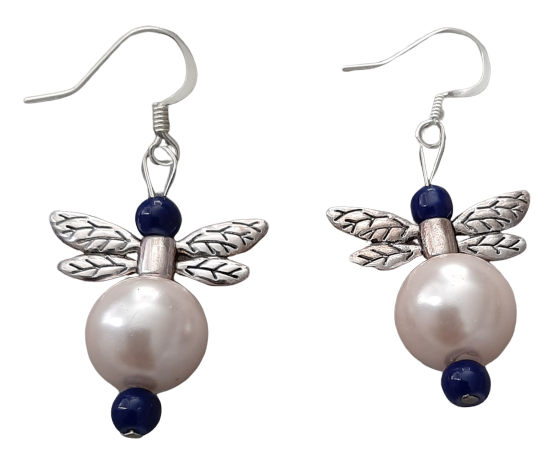 Dragonfly Pearl Earrings