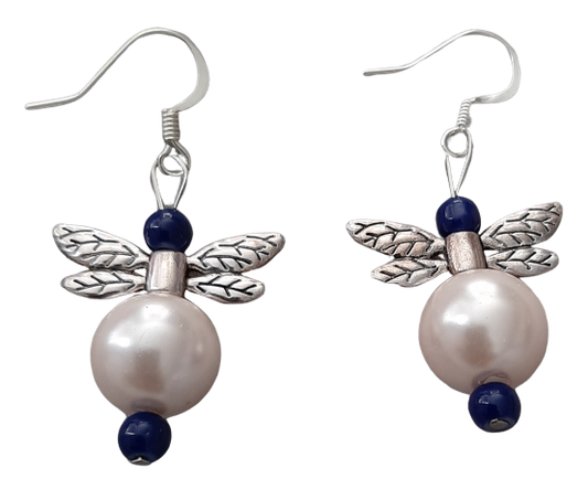 Dragonfly Pearl Earrings
