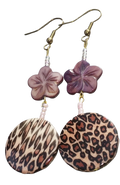 Flower Leopard  Earrings