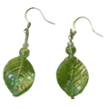 Green Leaf Earrings