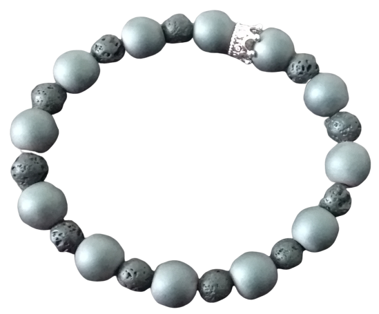 Lava and Gray Crown Bracelet