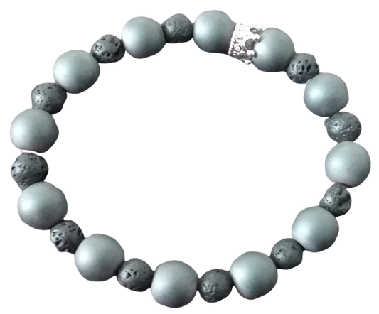 Lava and Gray Crown Bracelet