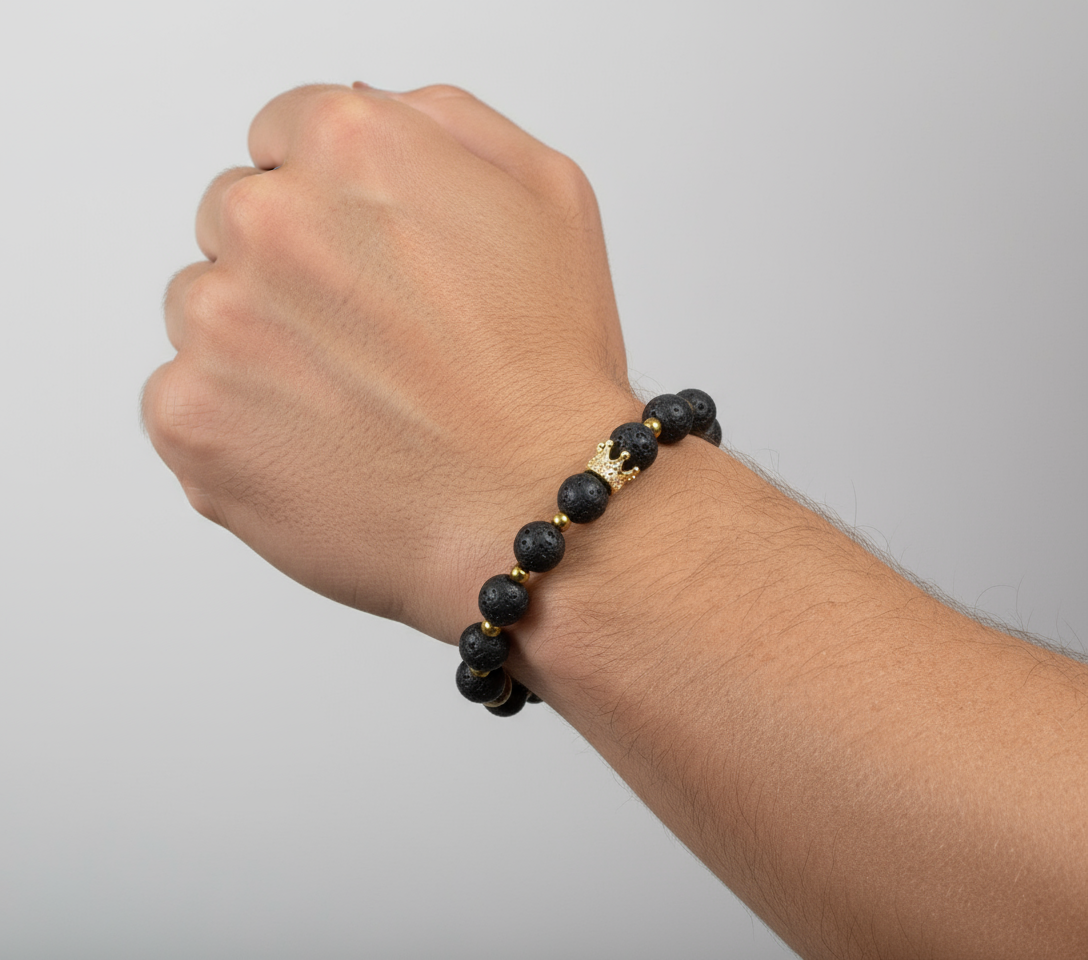 Lava and Crown Bracelet