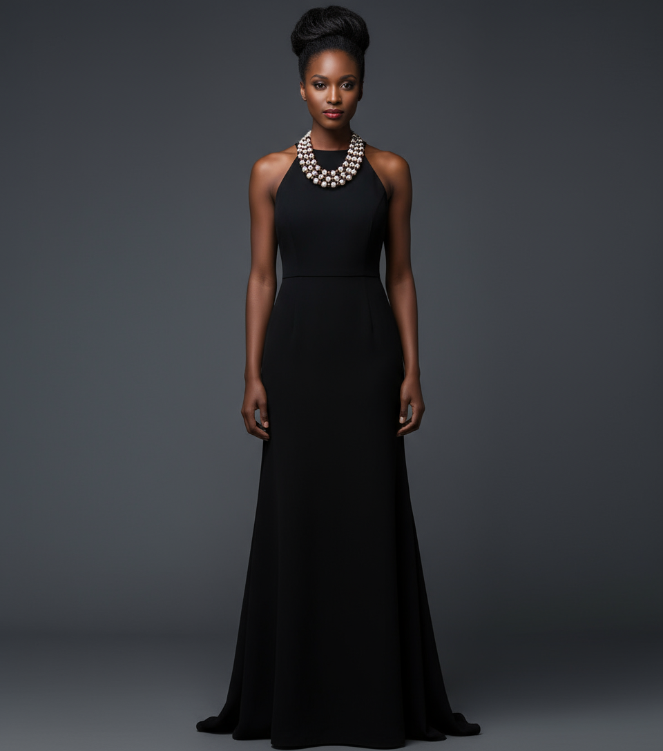 Three Layer Brown and White Pearl Necklace