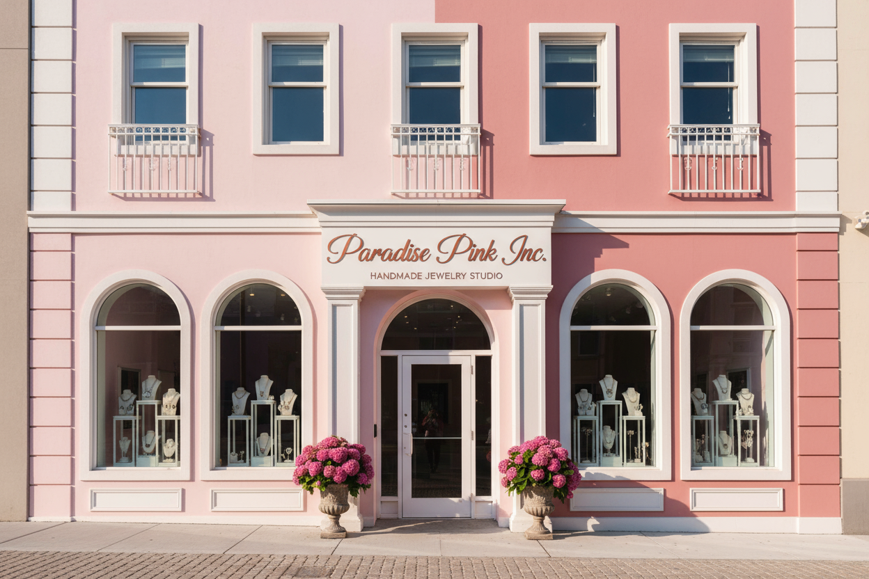Paradise Pink Inc Handmade Jewelry Studio Building