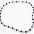 Blue Crystal Beaded Necklace - Elegant Glass Bead Jewelry